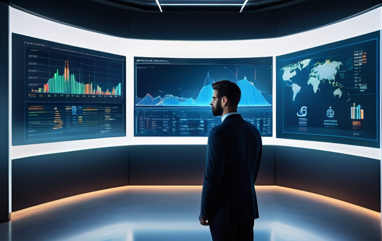 디지털화폐 투자 전략 - **Prompt:** A serene and focused individual, dressed in smart-casual attire, stands confidently befo...