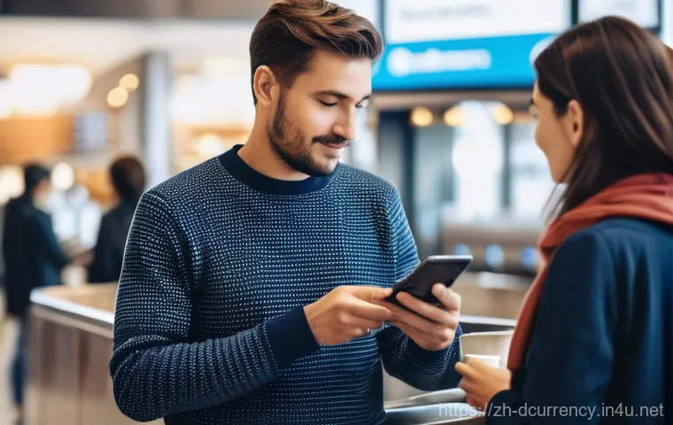 디지털화폐 국가별 채택 사례 - **Chinese Digital Yuan (e-CNY) in a Bustling City**
    "A vibrant, high-angle wide shot of a modern...