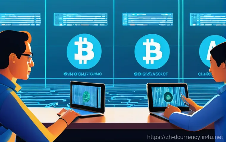 디지털화폐와 디지털 자산의 차이 - **Prompt:** An abstract yet visually striking representation of the digital asset landscape. In the ...