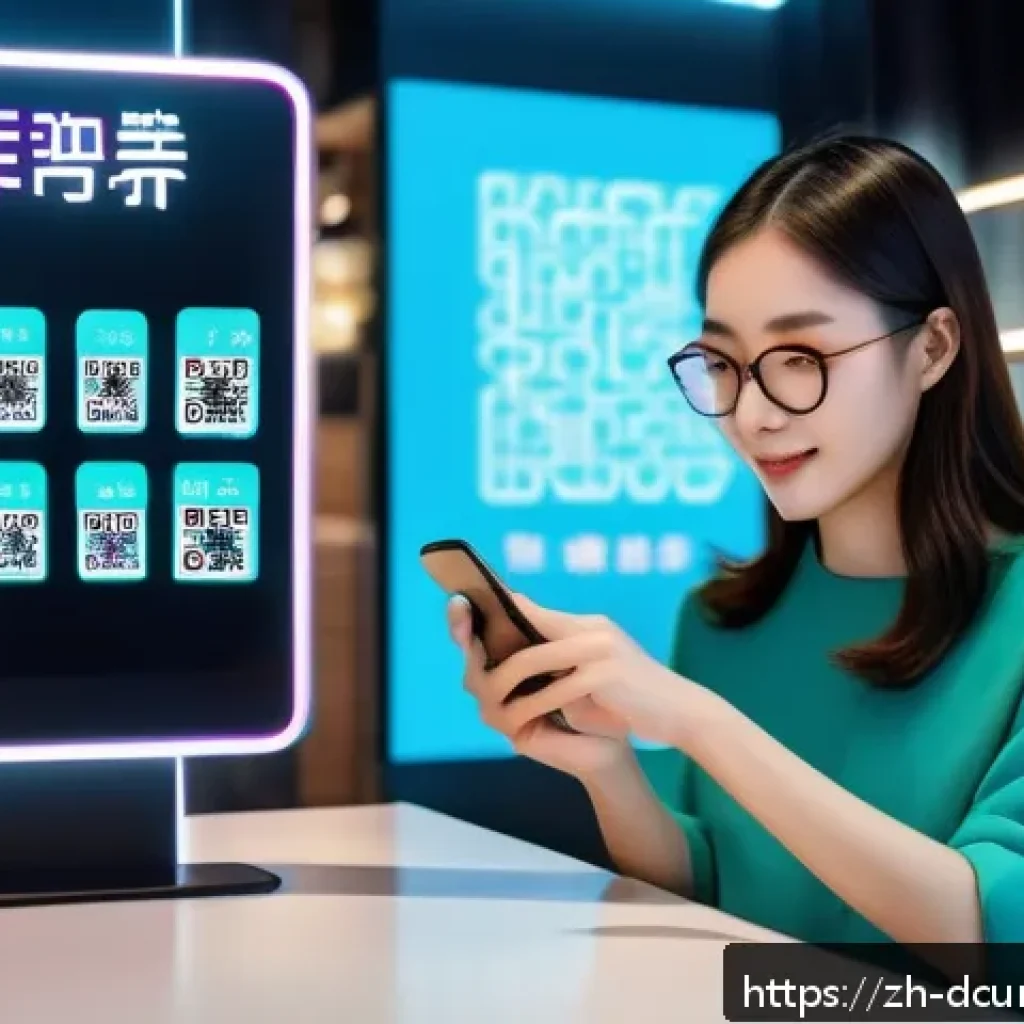 디지털화폐의 혁신적 활용 사례 - A futuristic digital payment scene inside a modern coffee shop in a bustling Chinese city, young adu...